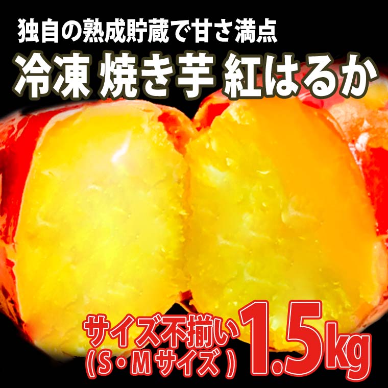 【数量限定】サイズ不揃い さつまいも 熟成 紅はるか 冷凍 焼き芋 1.5kg