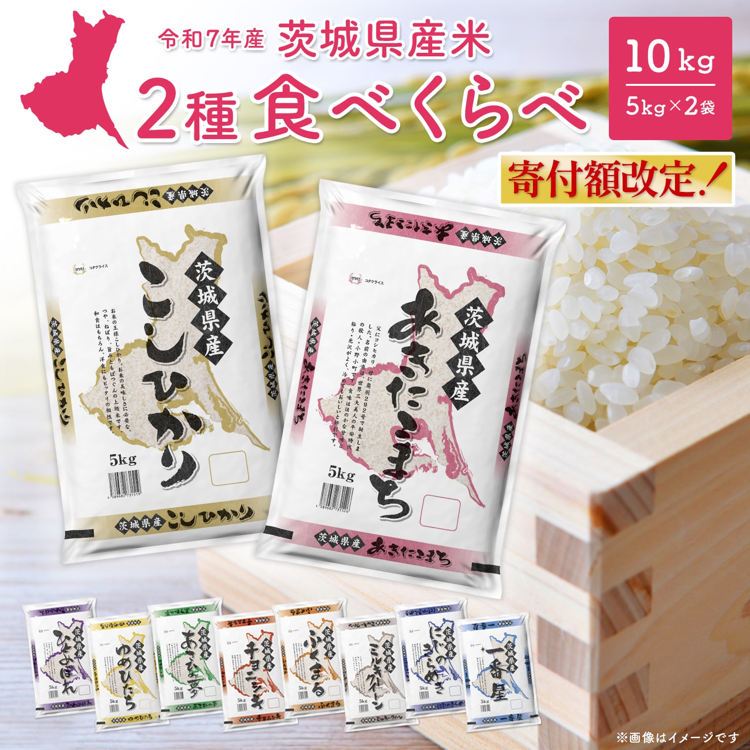 令和8年5月内発送〉ランダム 5kg 茨城県産【令和7年産/白米】 米 精米