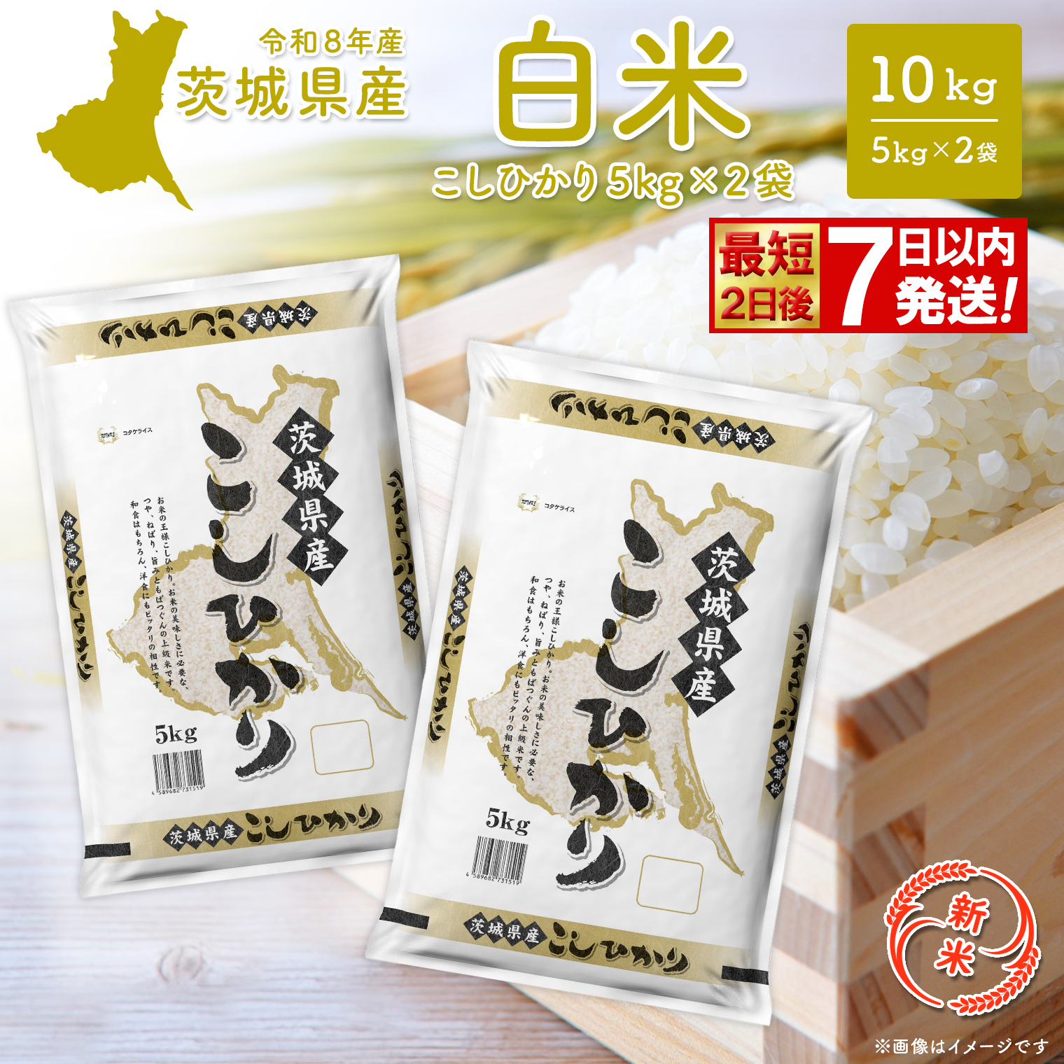 ◎新米/最短2日後発送◎コシヒカリ10kg【令和8年産/白米】