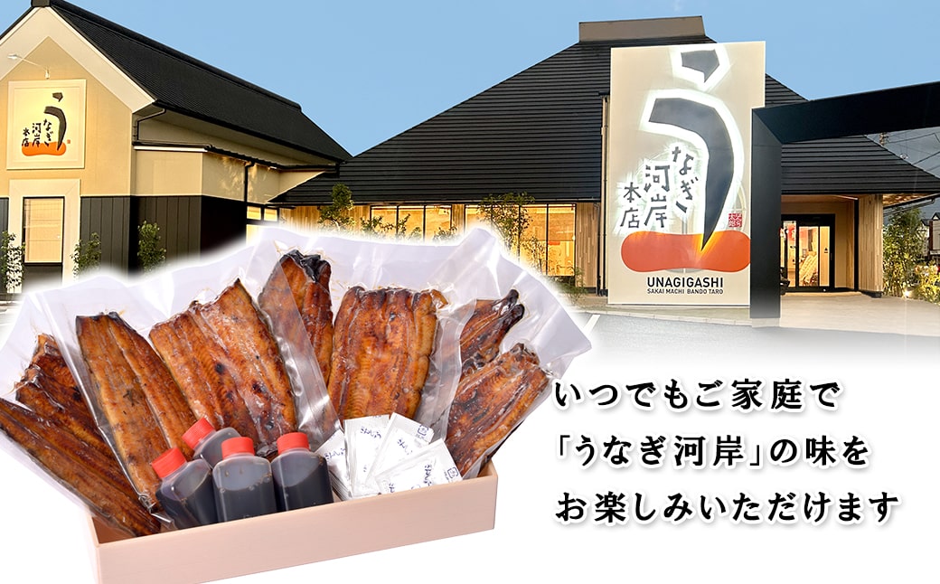 うなぎ河岸本店 【国産】 鰻蒲焼き 4尾 山椒/タレ付