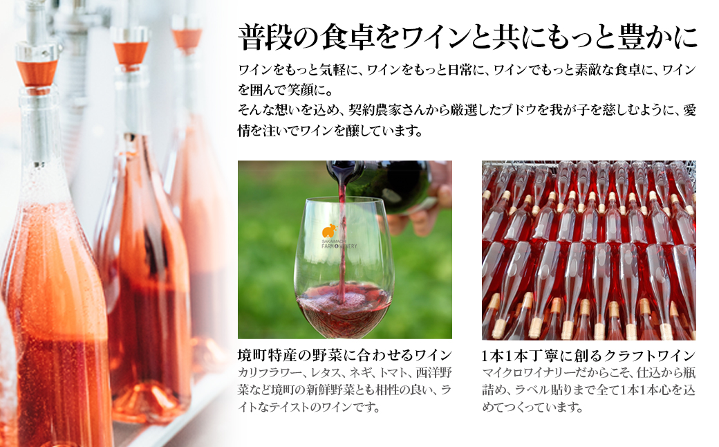【デイリー赤ワインハーフボトル6本セット】375ml✕6本 さかいまちワイナリー