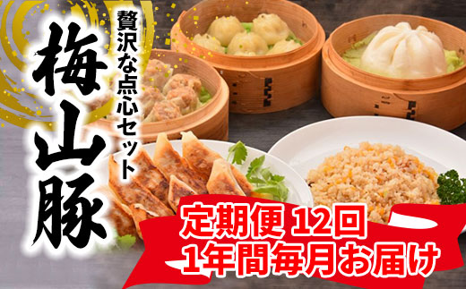 【12回毎月定期便】 塚原牧場 幻の豚 「梅山豚」 点心セット