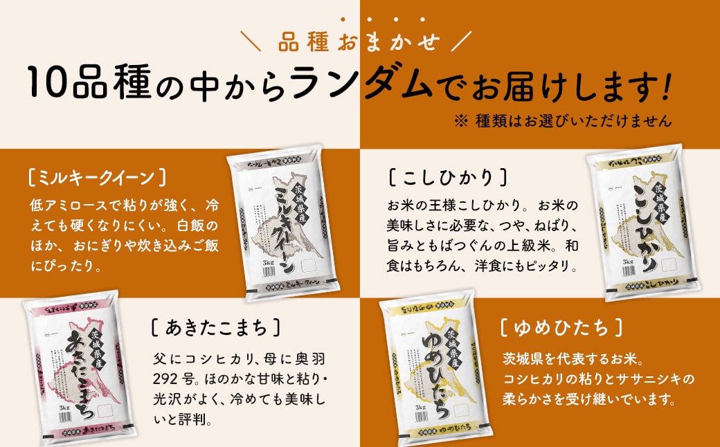 【新米/白米】＜令和7年9月内発送＞ 令和7年産 4種食べ比べ 12kg茨城県産