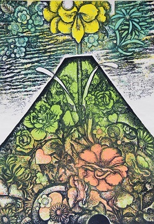 【数量限定】【木版画家・富張廣司】山粧う・Ｆｕｊｉ（40㎝×28㎝・額付）